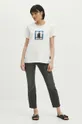 T-shirt bawełniany damski z kolekcji Jerzy Nowosielski x Medicine kolor biały 100 % Bawełna