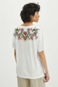 Odzież T-shirt bawełniany damski z nadrukiem kolor biały RS24.TSD705 biały