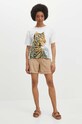 T-shirt bawełniany damski z nadrukiem kolor biały RS24.TSD706 biały RS24