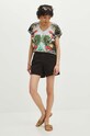 T-shirt bawełniany damski wzorzysty kolor multicolor RS24.TSD709 multicolor RS24