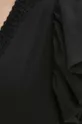 T-shirt bawełniany damski z ozdobną aplikacją kolor czarny Damski