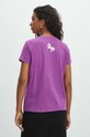 T-shirt bawełniany damski z nadrukiem z kolekcji Jane Tattersfield x Medicine kolor fioletowy fioletowy RS24.TSD851