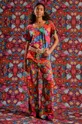 T-shirt bawełniany damski z domieszką elastanu z kolekcji Jane Tattersfield x Medicine kolor multicolor multicolor