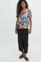 T-shirt bawełniany damski z kolekcji Jane Tattersfield x Medicine kolor multicolor 100 % Bawełna