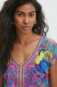 T-shirt bawełniany damski z kolekcji Jane Tattersfield x Medicine kolor multicolor RS24.TSD862 multicolor