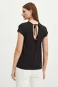 T-shirt bawełniany damski z nadrukiem kolor czarny 100 % Bawełna