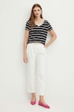 T-shirt damski w paski kolor czarny RS24.TSD906 czarny RS24