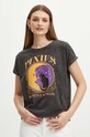 T-shirt bawełniany damski Pixies kolor szary RS24.TSD955 szary RS24