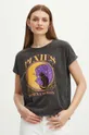 T-shirt bawełniany damski Pixies kolor szary szary