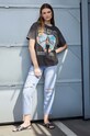 T-shirt bawełniany damski Lenny Kravitz kolor czarny RS24.TSD956