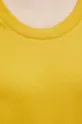 T-shirt damski z domieszką elastanu i modalu gładki kolor żółty Damski