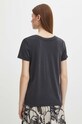 Odzież T-shirt damski z domieszką elastanu i modalu gładki kolor szary RS24.TSDA10 szary