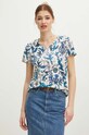 T-shirt bawełniany damski z kolekcji Tatrzański Park Narodowy x Medicine kolor beżowy RS24.TSDA52 beżowy RS24