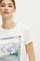 T-shirt bawełniany damski z kolekcji Tatrzański Park Narodowy x Medicine kolor beżowy RS24.TSDA59 beżowy