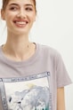 T-shirt bawełniany damski z kolekcji Tatrzański Park Narodowy x Medicine kolor fioletowy RS24.TSDA59 fioletowy