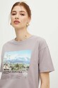 T-shirt bawełniany damski z kolekcji Tatrzański Park Narodowy x Medicine kolor fioletowy RS24.TSDA60 fioletowy