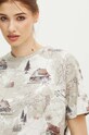 T-shirt bawełniany damski z kolekcji Tatrzański Park Narodowy x Medicine kolor beżowy RS24.TSDA61 beżowy