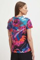 Odzież T-shirt bawełniany damski z domieszką elastanu wzorzysty kolor multicolor RS24.TSDB06 multicolor