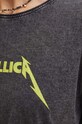 T-shirt bawełniany damski z nadrukiem Metallica kolor szary RS24.TSDB55