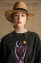 T-shirt bawełniany damski z nadrukiem Tattoo Art by Oliwia Zaciera - Spirit Voyager kolor szary okrągły szary RS24.TSDC51