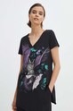 T-shirt bawełniany damski z nadrukiem Tattoo Art by Piotr Bemben kolor czarny RS24.TSDC53 czarny RS24