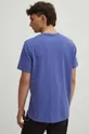 T-shirt bawełniany męski z domieszką elastanu gładki kolor fioletowy 95 % Bawełna, 5 % Elastan