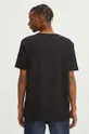 T-shirt bawełniany męski z domieszką elastanu gładki kolor czarny 95 % Bawełna, 5 % Elastan