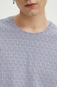 T-shirt bawełniany męski z domieszką elastanu kolor niebieski RS24.TSM022 niebieski