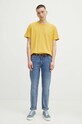 T-shirt bawełniany męski gładki kolor żółty RS24.TSM031 żółty RS24