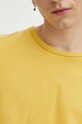 T-shirt bawełniany męski gładki kolor żółty RS24.TSM031 żółty