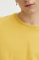 T-shirt bawełniany męski gładki kolor żółty Męski