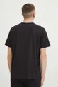 T-shirt bawełniany męski gładki kolor czarny 100 % Bawełna