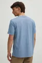 T-shirt bawełniany męski z domieszką elastanu kolor niebieski 98 % Bawełna, 2 % Elastan
