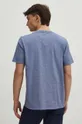 T-shirt bawełniany męski z domieszką elastanu kolor granatowy 98 % Bawełna, 2 % Elastan