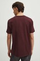 Odzież T-shirt bawełniany męski z domieszką elastanu kolor bordowy RS24.TSM041 bordowy