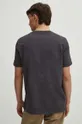 T-shirt bawełniany męski z domieszką elastanu kolor czarny 98 % Bawełna, 2 % Elastan