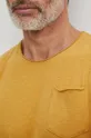 T-shirt bawełniany męski gładki kolor żółty Męski