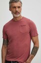 T-shirt bawełniany męski gładki kolor fioletowy fioletowy RS24.TSM051