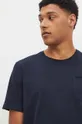 granatowy T-shirt bawełniany męski gładki kolor granatowy