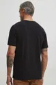 Odzież T-shirt bawełniany męski z dzianiny strukturalnej kolor czarny RS24.TSM055 czarny