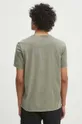 T-shirt bawełniany męski z efektem sprania kolor zielony 100 % Bawełna