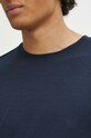 T-shirt męski gładki z domieszką elastanu i modalu kolor granatowy RS24.TSM073 granatowy