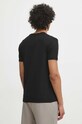 Odzież T-shirt męski gładki z domieszką elastanu i modalu kolor czarny RS24.TSM073 czarny
