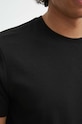 T-shirt męski gładki z domieszką elastanu i modalu kolor czarny RS24.TSM073 czarny