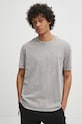 T-shirt bawełniany męski z efektem sprania kolor szary RS24.TSM074 szary RS24