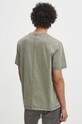 Odzież T-shirt bawełniany męski z efektem sprania kolor zielony RS24.TSM074 zielony