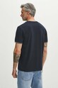 Odzież T-shirt bawełniany męski z domieszką elastanu gładki kolor granatowy RS24.TSM083 granatowy