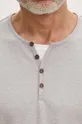 Bavlnené tričko pánske s prímesou elastanu béžová farba Pánsky