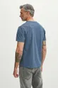 T-shirt bawełniany męski z domieszką elastanu kolor niebieski Materiał 1: 98 % Bawełna, 2 % Elastan, Materiał 2: 98 % Bawełna, 2 % Elastan