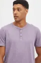 vijolična Bombažna kratka majica Medicine